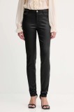 Morgan pantaloni culoarea negru, mulată, high waist, PALAO