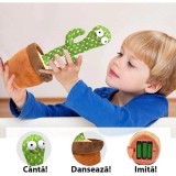 Jucarie din plus interactiva Cactus vorbitor, dansator, lumineaza, 37