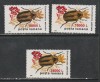 Romania 2000 - #1516 Insecte II 1996 Supratipar &quot;Floare de Mustar&quot; 3v MNH, Nestampilat