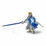 Figurina Papo - Personaje medievale, Rege cu blazon dragon albastru