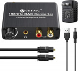 Convertor digital la analogic enic Convertor DAC de 192 kHz cu control de volum, Oem