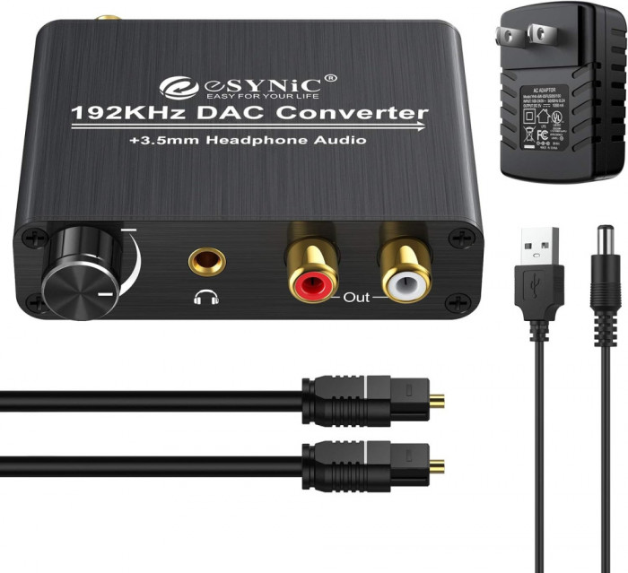 Convertor digital la analogic enic Convertor DAC de 192 kHz cu control de volum