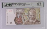 500 lei Aprilie 1991 PMG67 serie mica unc bancnota gradata