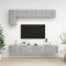 vidaXL Set de dulapuri TV, 5 piese, gri beton, lemn prelucrat 3079114