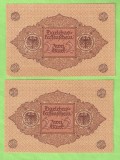GERMANIA 2 MARK / 1922. CONSECUTIVE. UNC.
