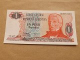 Argentina 1 Peso Argentino ND ( 1984 ) - Necirculata, Serie 72.307.957 A