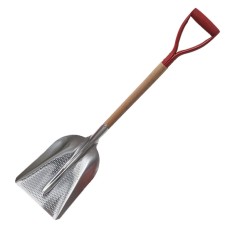 Lopata din aluminiu cu puncte, coada din lemn, cu maner, 290 x 400 mm, lungime totala 1.1 m