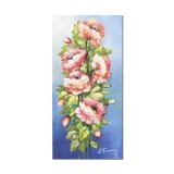 Tablou pictat manual hol, dormitor, living, Frumoasele mele, 40x20cm ulei pe panza, gata de expus pe perete