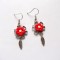 cercei fimo cu flori rosii 45162