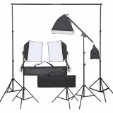 Kit studio foto cu set de lampi GartenMobel Dekor, vidaXL