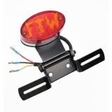 Stop Spate Moto cu LED și Suport Număr &Icirc;nmatriculare, Stil Retro, Universal pentru Harley, Honda, Suzuki, Chopper, Bobber &ndash; Model 1 Harley -