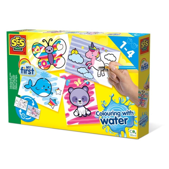 Set pictura cu apa Animale Fantasy, 4 planse, +12 luni