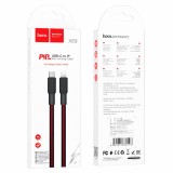 Cumpara ieftin Cablu Date si Incarcare Hoco, USB-C la Lightning PD20W, Fast Charge, Anti-Winding, QC 3.0, Flat, Braided, 1m,