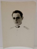TANAR OFITER CU UNIFORMA ALBA , FARA CHIPIU , FOTOGRAFIE , INCEPUT DE SECOL XX