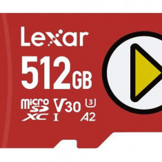 Card de memorie Lexar PLAY microSDXC, 512GB, UHS-I U3, V30, A2, Clasa 10