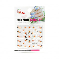 Abtibild 3D unghii, Nail Sticker, model ZCAF-142