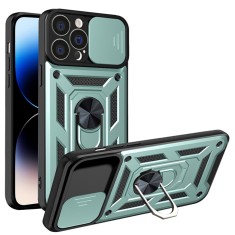 Husa iPhone 14 Pro Max protectie camera Techsuit CamShield Series, verde foto