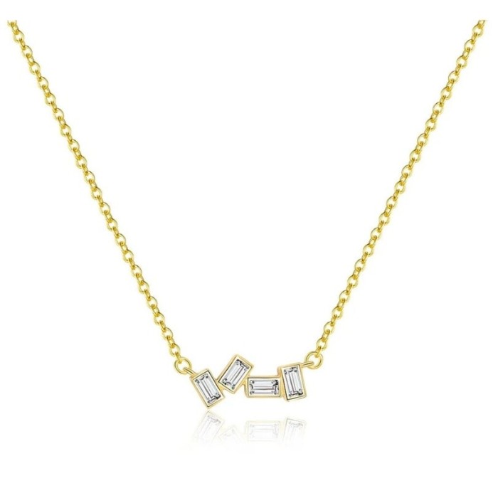 Colier reglabil din argint cu zirconii