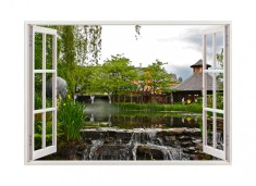 Autocolant decorativ, Fereastra, Natura si peisaje, Multicolor, 85 cm, 2607ST foto