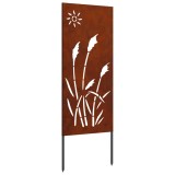 vidaXL Ecran de intimitate pentru grădină Traforaj Ruginit 50 x 140 cm 876279