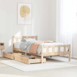 Gossi cadru pat fara saltea, 90x190 cm, lemn masiv de pin