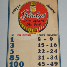 Reclama pasta de ghete Gladys Lito. Braun Cluj 1939