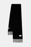 Marc O&#039;Polo eșarfă de l&acirc;nă culoarea negru, uni, 509805102065