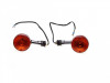 Set 4 Semnalizari Moto Rotunde Cromate BA15S 12V 10W, Filet M10