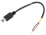 Cablu USB 2.0 DELOCK 85251, USB B Mini 100mm Negru 22AWG