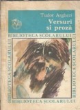 Tudor Arghezi - Versuri si Proza, Editura Ion Creanga, Biblioteca Scolarului, 1985, 127 pagini, Literatura Romana
