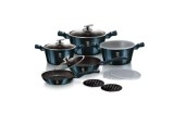 Set oale, cratite si tigai marmorate, 13 piese, din aluminiu forjat, Aquamarine Metallic Line, Berlinger Haus, BH 7031