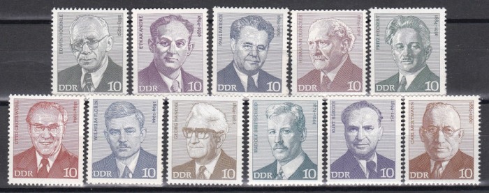 Germania RDG 1974 - Personalități ale Mișcării Muncitoresti, MNH