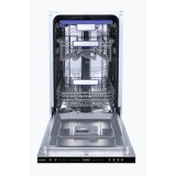 Masina de spalat vase incorporabila Heinner HDW-BIM45710AD+++, 10 seturi, 7 programe, Clasa D,Display LED, Auto-door opening, Aquastop, 45 cm