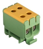 Clema terminala conexiune 1 pol verde galben Cu-Al 4x50mm &sup2;, , , , , , , montare pe sina DIN 35mm 145A (Al) 160A ( Cu), Pollmann