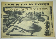 CIRCUL DE STAT DIN BUCURESTI - ZOO CIRCUS TROLLE RHODIN - 1959 - PROGRAM foto