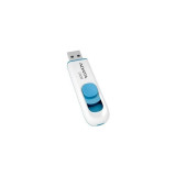 Usb flash drive adata 64gb c008 usb2.0 alb+albastru