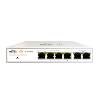 Switch Wi-Tek, 4x10/100/1000Mbps RJ45, 4x802.3af/at PoE+, capacitate 12Gbps-WI-PCES306G V2 SafetyGuard Surveillance foto