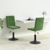 VidaXL Scaune de bucătărie pivotante, 2 buc., verde &icirc;nchis, catifea
