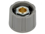 Buton rotativ gri 6mm 23x15.5mm ABS