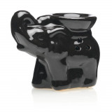 Vas aromaterapie din ceramica cu model elefant negru ar10, Stonemania Bijou