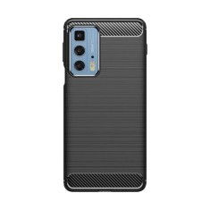 Husa carbon compatibila cu motorola moto edge 20 pro, flexibila htp , black