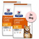 Hill&amp;#039;s Prescription Diet Feline Urinary Care c/d Multicare Chicken 2 x 8 kg, Hill&#039;s