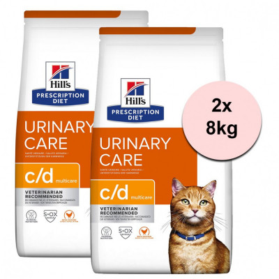 Hill&amp;amp;#039;s Prescription Diet Feline Urinary Care c/d Multicare Chicken 2 x 8 kg foto