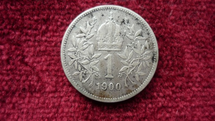 1 KORONA, COROANA 1900 ARGINT *****