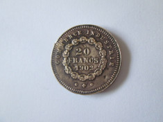 Rar! Jeton Franta 20 Francs 1902 Commerce Industrie foto