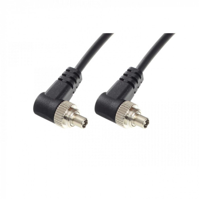 Cablu sincron spiralat PC Sync &ndash; PC Sync 30-100cm
