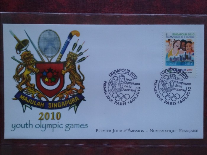2010-Franta-J.O.Singapoure-F.D.C.-MNH