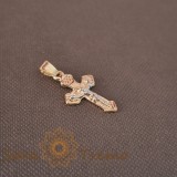 Cumpara ieftin Cruce clasica 2 cm placata cu aur, cu Iisus reliefat