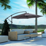 Outsunny Umbrela pentru Exterior Structura din Otel si Poliester Impermeabil Anti-UV &Phi;300x250cm Gri