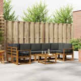 vidaXL Set de canapele de exterior cu pernă 8 pcs Natural și Antracit 3366160